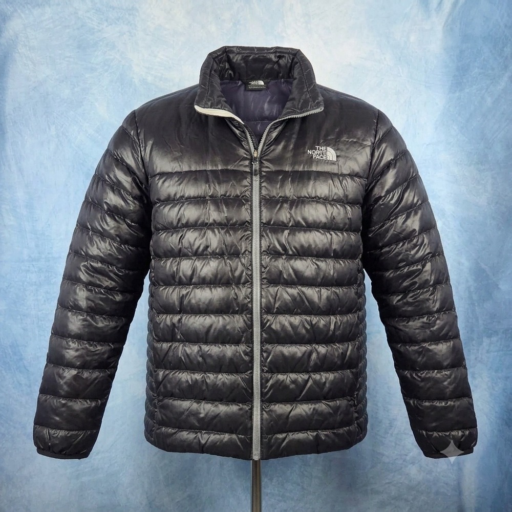 The North Face Mens Black Quilted Puffer Jacket Full Zip XL Mock Neck Coat